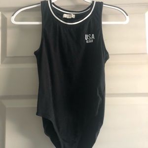 Pacsun USA Black Clip Bodysuit